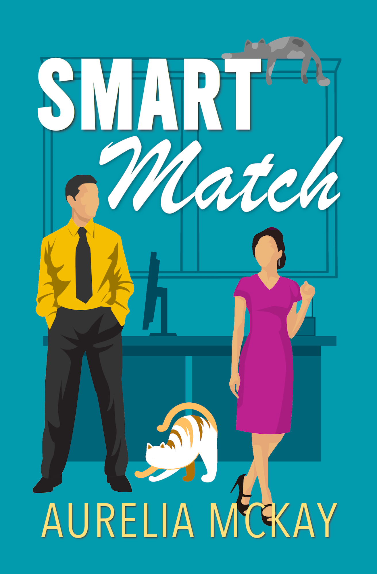 Cover of Smart Match featuring an office couple and their cats